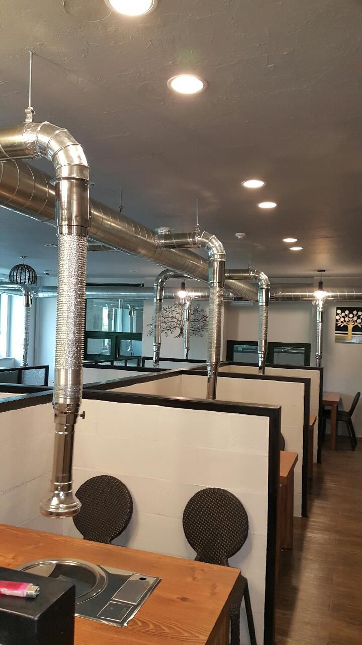 고기전문점 자바라 후드 환기시설